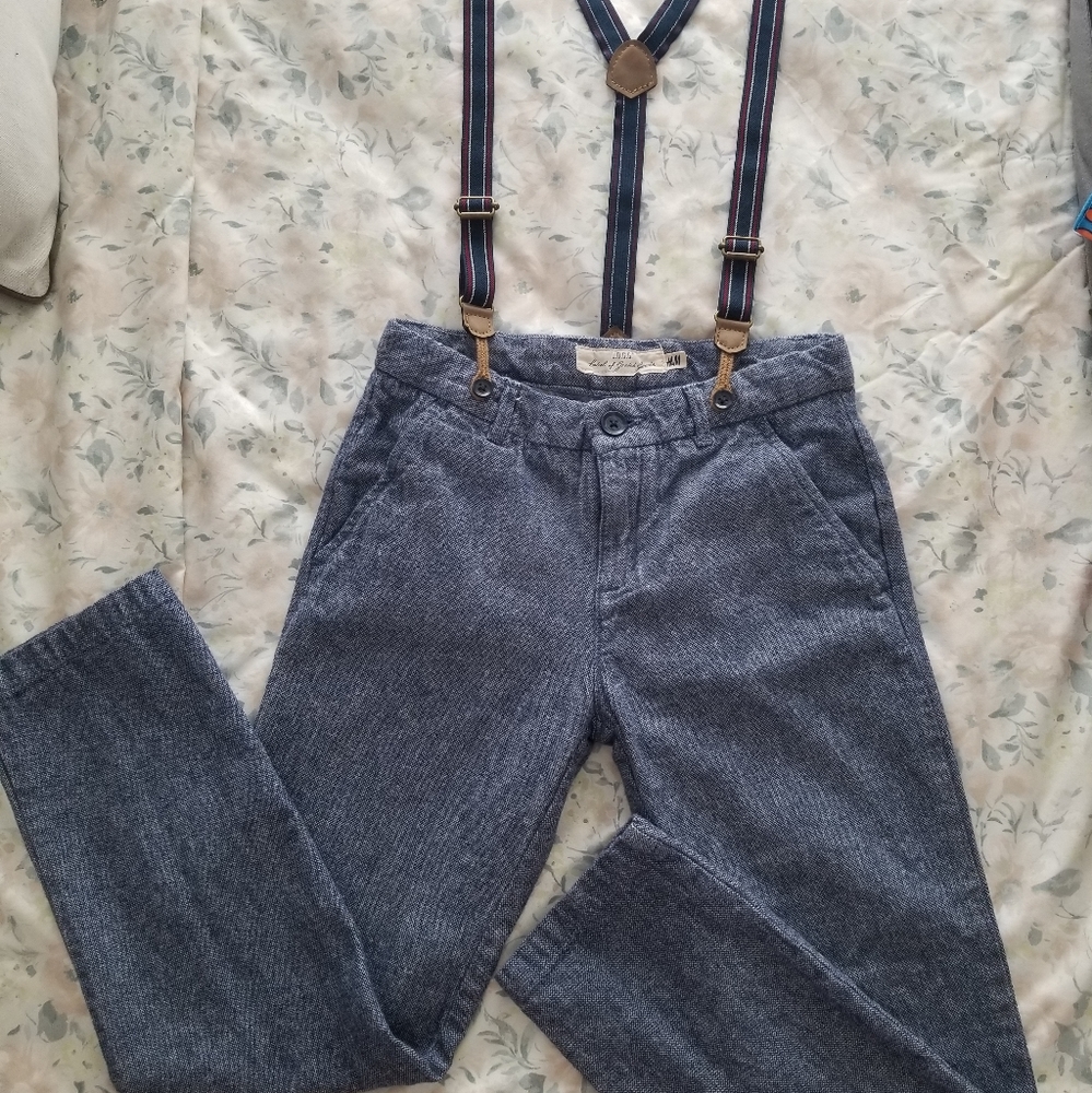 Boys H&M L.O.G.G. Suspender Pants